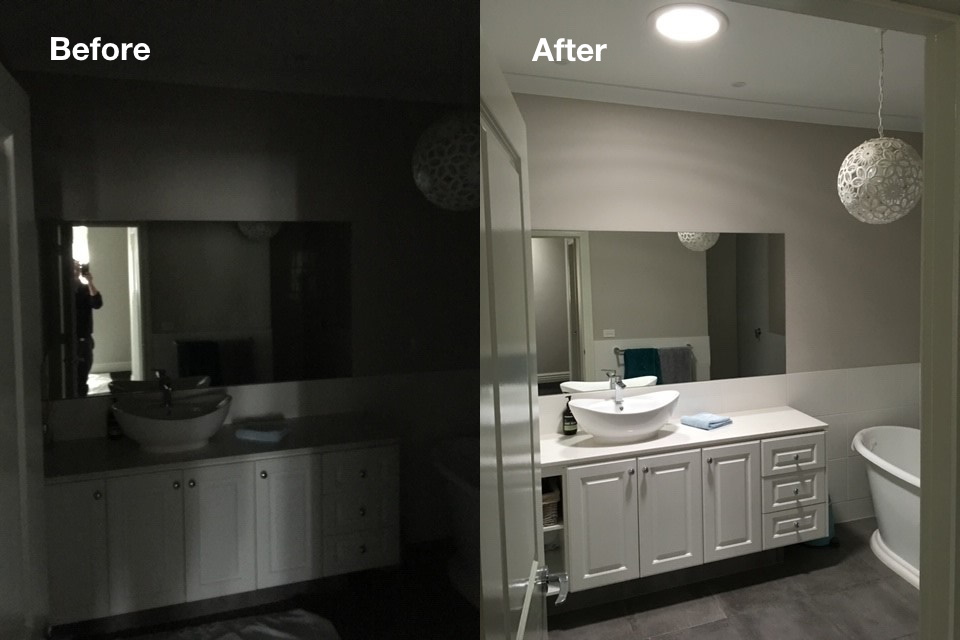 ML250 Skylight Brightens Bathroom